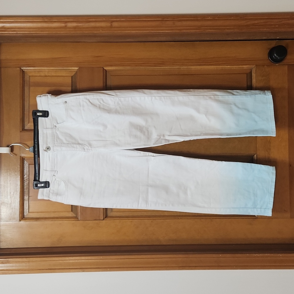 Style & Co. Capri Denim Jeans Size 8, White/Blue, GUC Women's
